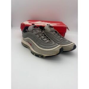 Nike Air Max 97 OG QS Silver Bullet Metallic Silver Red 884421-001 Mens Size 10